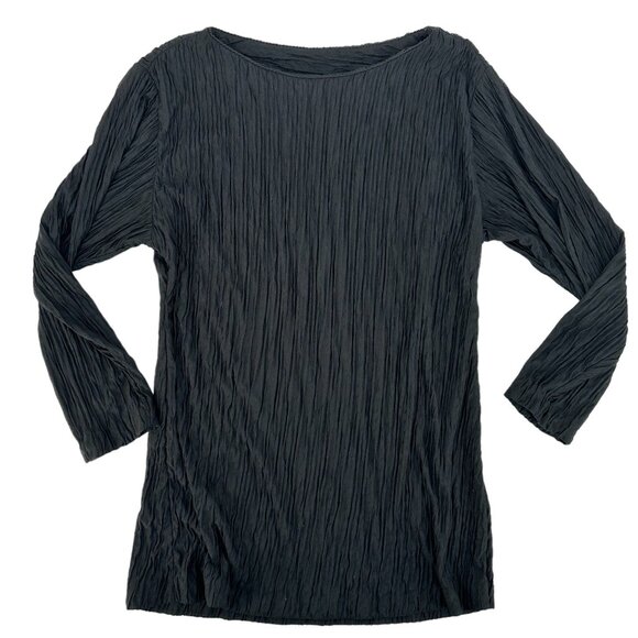 Vintage Ruth Norman New York Black Blouse Size Small Textured - Picture 3 of 9